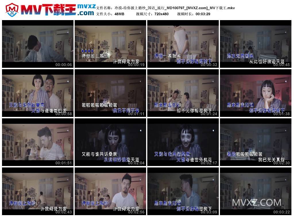 冷漠-待你披上婚纱_国语_流行_MD100797